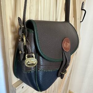 Dooney & Bourke Vintage Hunter Green, Navy and Brown Purse